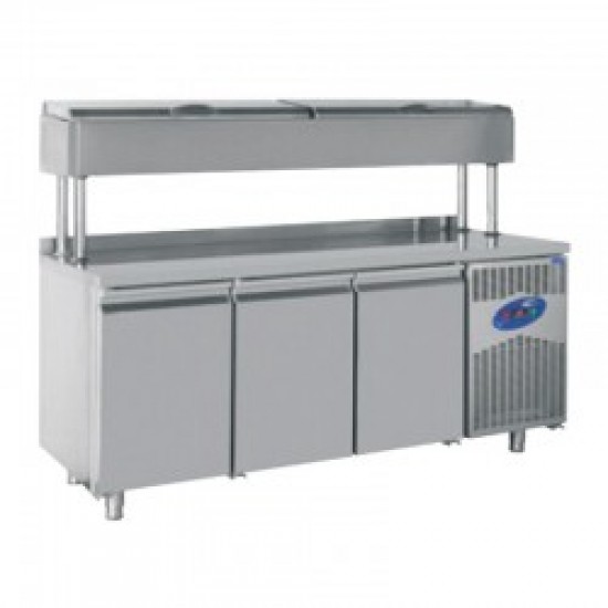  CSA CS-TEZ 3-700-YM Yükseltilmiş Make Up Buzdolabı, 3 Kapılı, 474 L